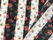 Black-Multi Poly Stretch Floral Print Slub Knit Fabric By the Yard